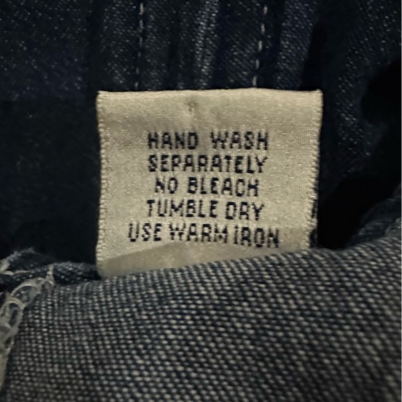 Vintage Blue Embroidered Denim Midi Dress Folk Cottage Medium - Picture 14 of 15